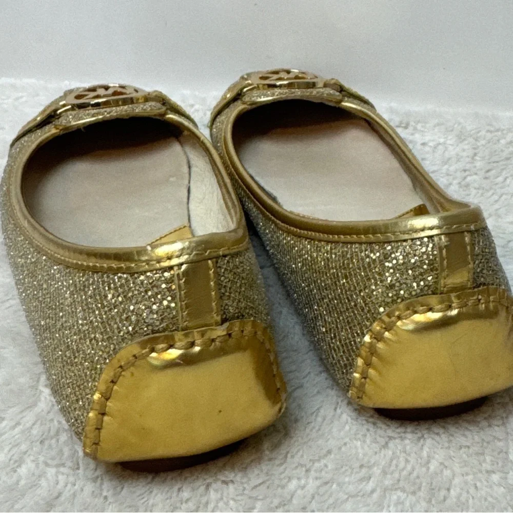 MICHAEL MICHAEL KORS Fulton Metallic Canvas & Leather Moccasin / Ballet flat.  7 - Picture 8 of 13